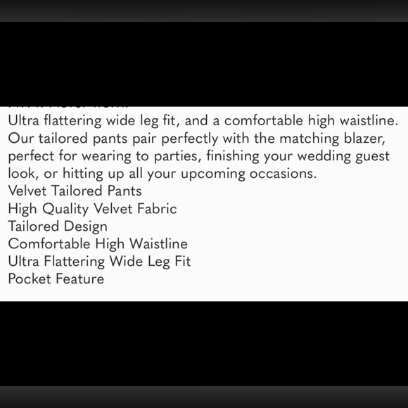 🎉H-P🎉 NASTY GAL Dramatic Berry Fuchsia Magenta Velvet Suit UK 10 USA Size 6 - Picture 8 of 8